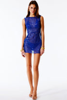 Limited Edition MEDEA Sırtı Açık Mini Elbise (Saks Mavi) Love On Friday